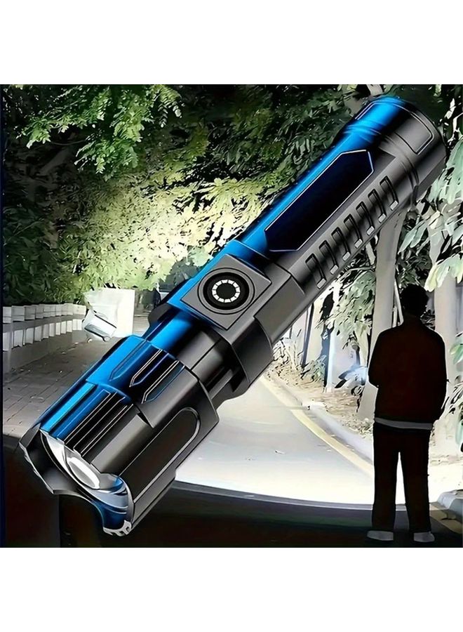 1pc Super Bright 350 Lumens LED Rechargeable Flashlight Adjustable Zoom USB Charging - Image 4