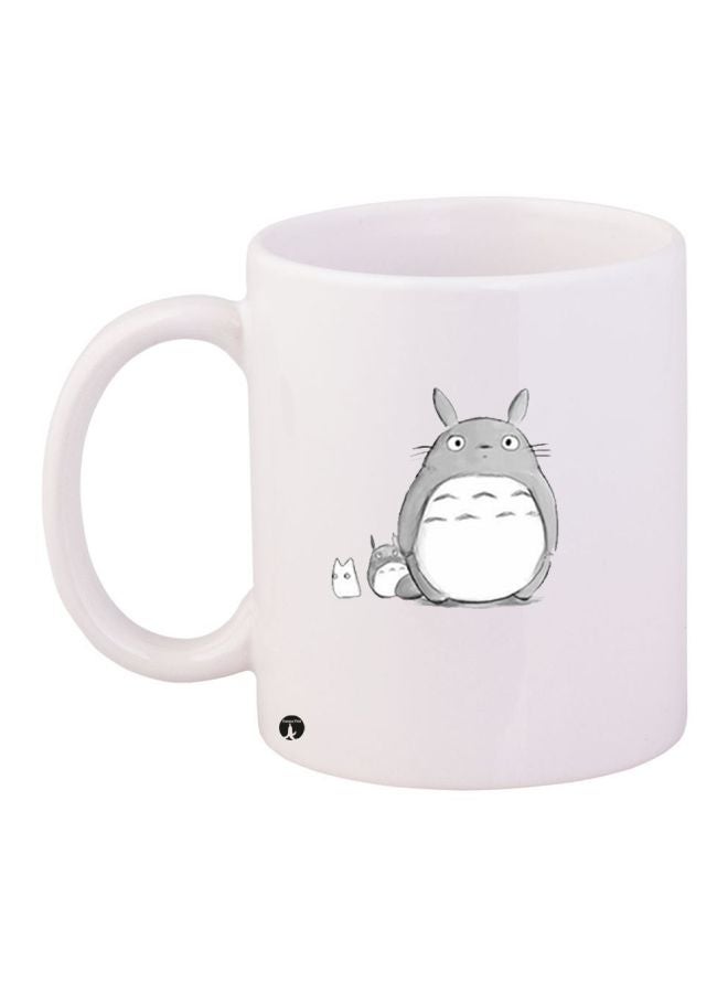 RYN Cartoon Printed Coffee Mug White/Grey 11ounce