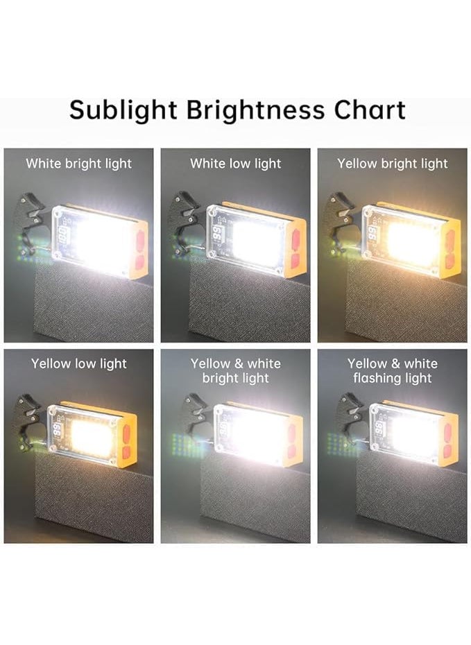 PIKFOS PIKFOS Solar LED Emergency Light Waterproof Mini Torch Light Emergency Torch Light with Keyring Screwdriver Cutter Display D64 W5181 Portable Work Lamp for Camping Repair Trekking  - Image 3