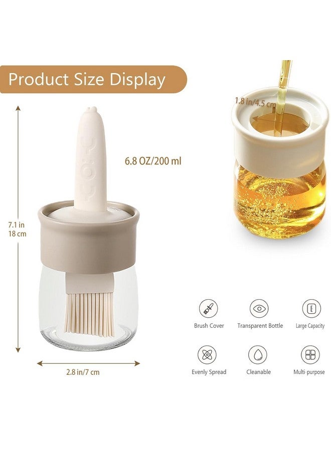 Hexwell موزع زيت زجاجي هيكسويل مع فرشاة 200 مل زجاجة زيت مع فرشاة للطهي في المطبخ، القلي، الخبز، الشواء - بان كيك، قلاية هوائية - حاوية زيت مع فرشاة - Image 3