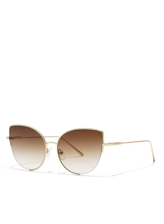 30Sundays COLETTE - La French Collection Women Brown Sunglasses - Frame Material: Metal - Lens Color: Brown- Frame Color: Rose Gold - Full Rim