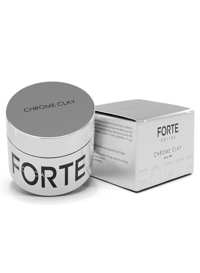 Alex Costa Forte Series Chrome Clay - Strong Hold Hair for Men | Matte Finish, Volumizing & Texture Enhancing | Kaolin, Biotin & Aloe Vera | Lightweight, Reworkable & Easy Wash-Out | 2.5oz - Image 2