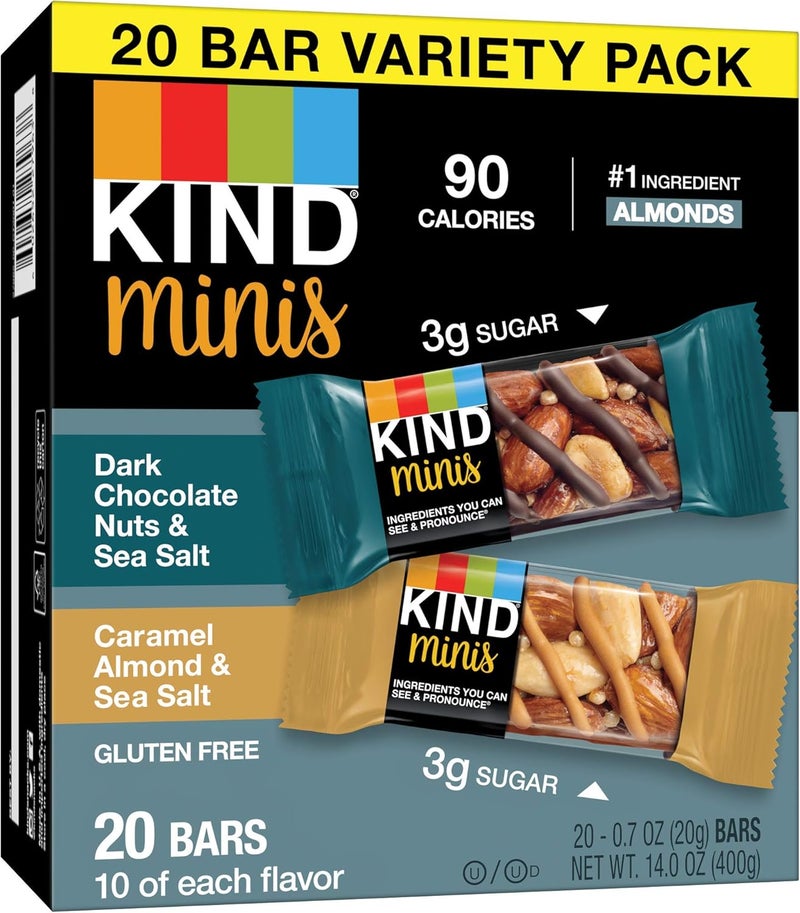 KIND Minis Variety Pack - Dark Chocolate & Caramel Almond - Image 1