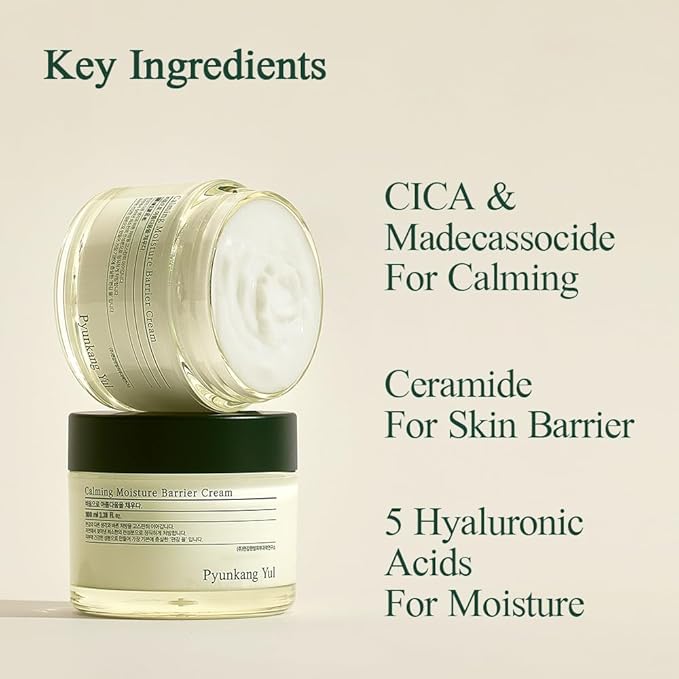 Pyunkang Yul كريم PKY Pyunkang Yul المرطب المهدئ لحاجز الرطوبة يهدئ البشرة الحساسة على الفور حمض الهيالورونيك والسيراميد للترطيب العناية بالبشرة الكورية النباتية 34 أونصة سائلة 50 مل - Image 5