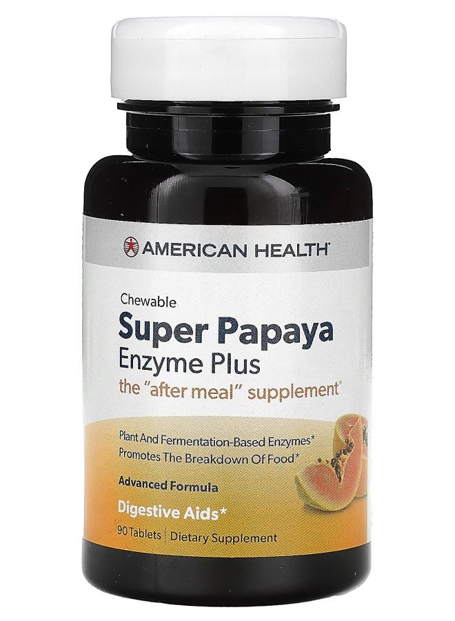 American Health Super Papaya Enzyme Plus 90 Tablets