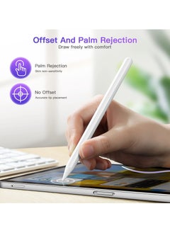 erorex Stylus Pen 2nd Generation with Magnetic Wireless Charging, Stylus Pen 2nd Generation, Smart Pen Compatible with iPad Pro 11 in 1/2/3/4, iPad Pro 12.9 in 3/4/5/6, iPad Air 4/5, iPad Mini 6, White  - Image 5