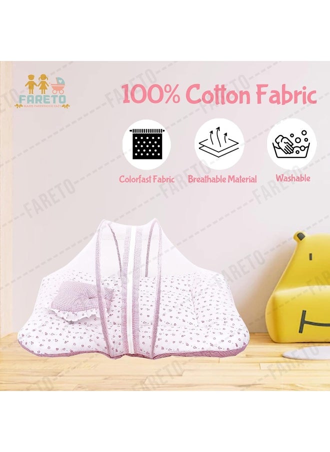 FARETO Fareto New Born Baby Gift Pack Combo of Baby Sleeping Bag & Mosquito Net Bed  - Image 5