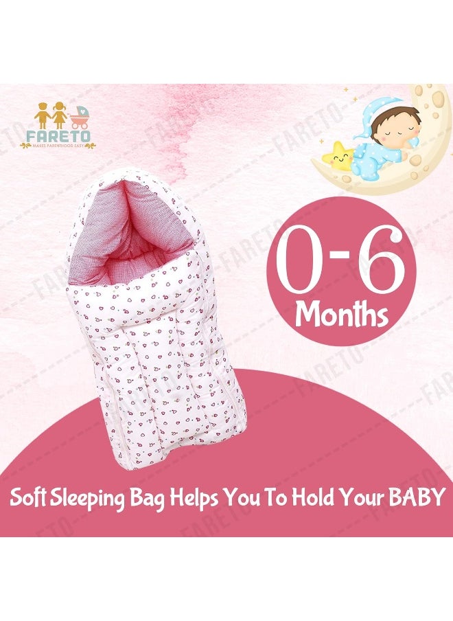 FARETO Fareto New Born Baby Gift Pack Combo of Baby Sleeping Bag & Mosquito Net Bed  - Image 4
