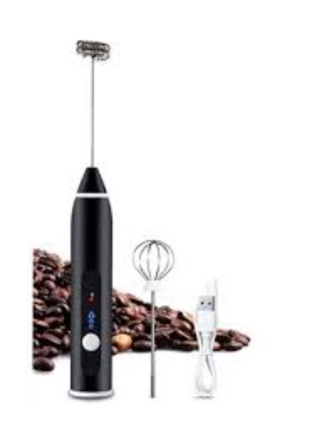 Rechargeable USB Electric Milk Frother with Two Stainless Steel Whisk Attachments - Image 3