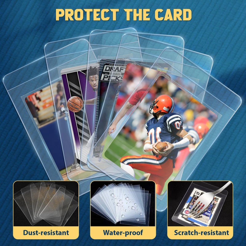 SAMYUCHO 100ct Semi-Rigid Card Holder and 100ct Penny Sleeves, Grading Card Sleeves for PSA, BGS, SGC, Card Submission Kit with 1/2" Lip, Toploader Card Protectors for Grade Sending Collection Trading - Image 5
