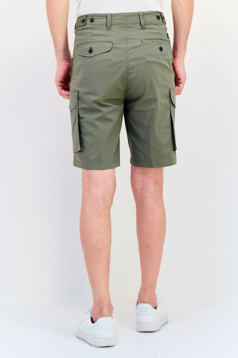 DOCKERS Men Plain Cargo Shorts, Olive  - Image 3