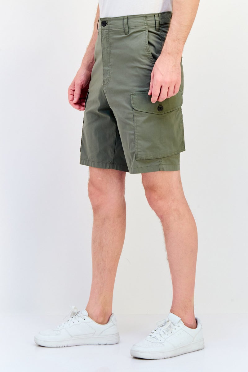 DOCKERS Men Plain Cargo Shorts, Olive  - Image 2