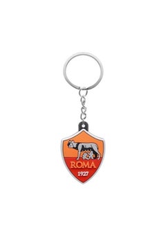 MARIO DRAFTS AS Roma Football Club Metal Keychain, Official Logo Shield Design, Silver Chain  - Image 3