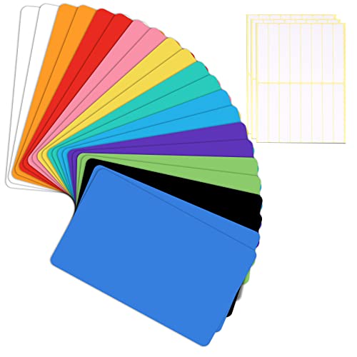 Ioffersuper 22Pcs Library Book Dividers Library Dividers with 3Pcs Sticker Labels, 6"x 12" Assorted Colored Bookshelf Markers for Bookshelf/Homeschool Area Helps Find Books Fast - Image 1