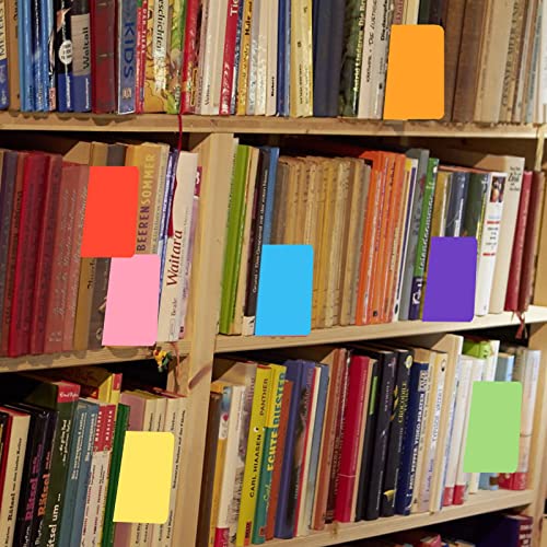 Ioffersuper 22Pcs Library Book Dividers Library Dividers with 3Pcs Sticker Labels, 6"x 12" Assorted Colored Bookshelf Markers for Bookshelf/Homeschool Area Helps Find Books Fast - Image 3