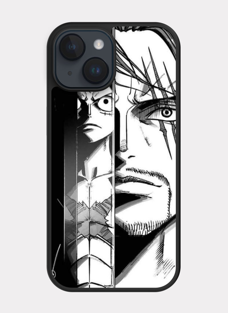 PXLAAT iPhone 14 case cover One Piece Luffy and Shanks - Image 1