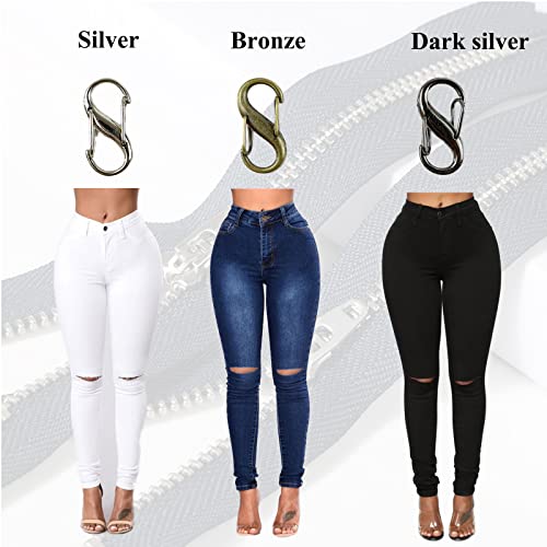 FYOURH Zipper Lock - Upper Clasp for Jeans - Keeps Pants Zipper Up - Mix Colors - Image 2