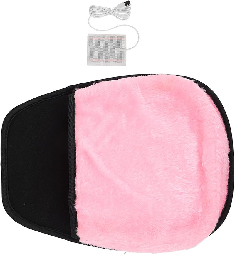 USB Heated Wrist Pad, Warm and Spacious Interior Pad with Wrist Design, Soft Snowflake Plush for Men & Women (Pink) - Image 1