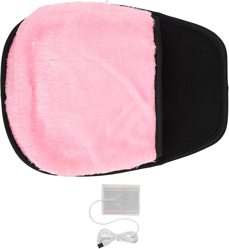 USB Heated Wrist Pad, Warm and Spacious Interior Pad with Wrist Design, Soft Snowflake Plush for Men & Women (Pink) - Image 3