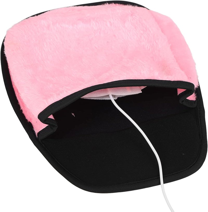 USB Heated Wrist Pad, Warm and Spacious Interior Pad with Wrist Design, Soft Snowflake Plush for Men & Women (Pink) - Image 5