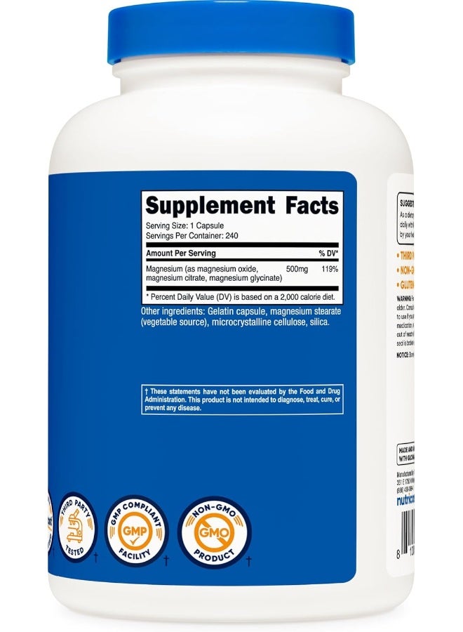 Nutricost مركب المغنيسيوم 500 ملغ 240 كبسولة - Image 5