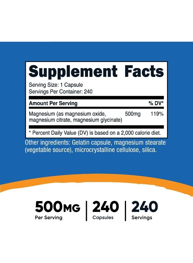 Nutricost مركب المغنيسيوم 500 ملغ 240 كبسولة - Image 2