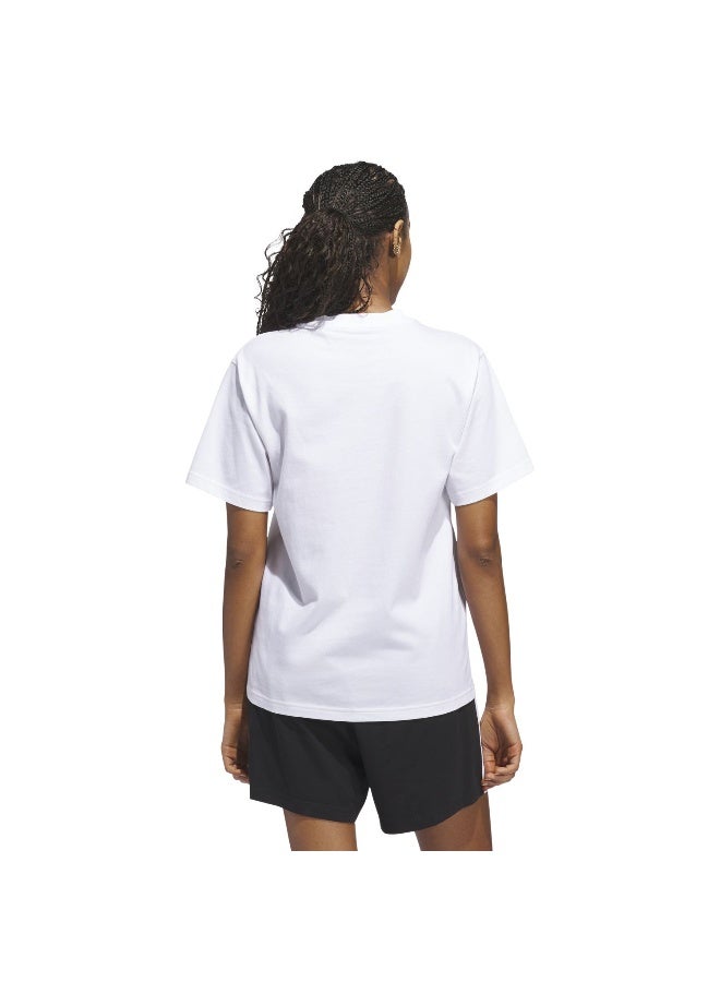 Adidas W Airbrush T White Training T-Shirts For Women XS - Image 3