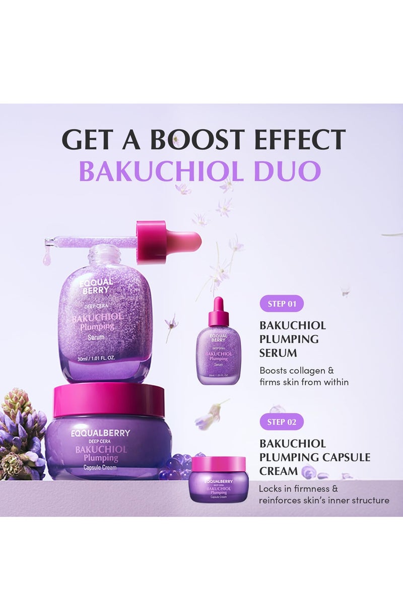 Eqqualberry Bakuchiol Plumping Serum 30ml + Bakuchiol Plumping Capsule Cream 50ml - Image 4