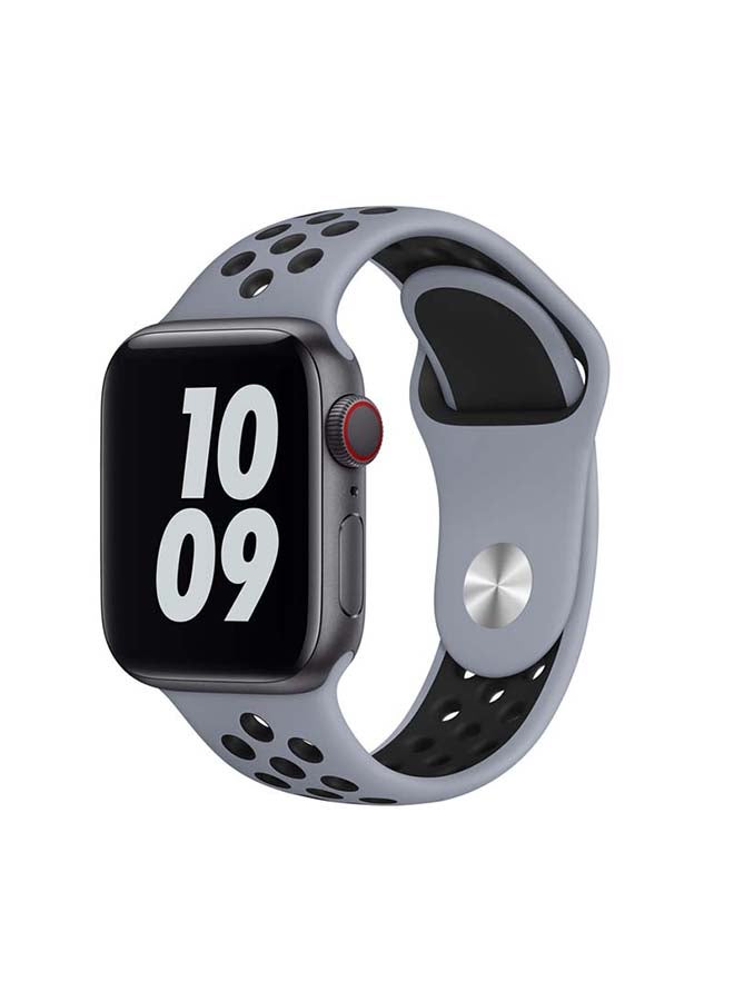 Perfii Replacement Band For Apple Watch Series 6/SE/5/4/3/2/1 Obsidian Mist/Black - Image 2