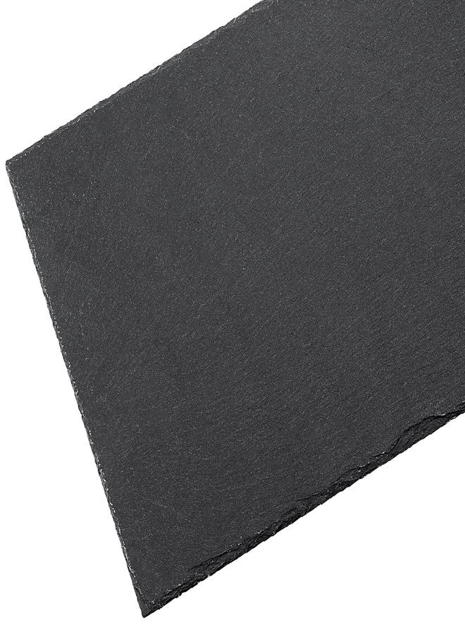 MUKLEI 4 Pack 12" x 8" Black Slate Cheese Boards, Slate Serving Platter with Natural Edge, Slate Stone Serving Tray for Cheese, Charcuterie, Sushi, Appetizers - Image 5