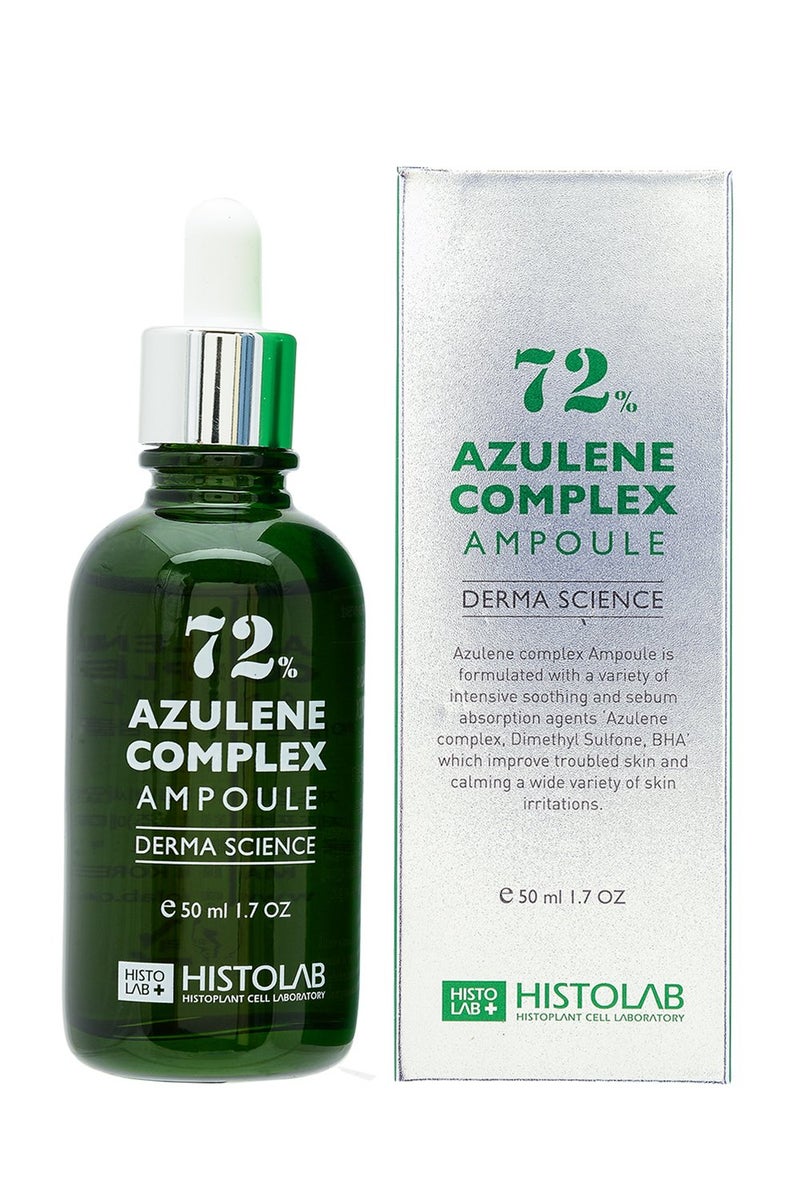histolab 72 Azulene Complex Korean Beauty Facial Serum  Soothing  Sebum Control Ampoule for Acne  Oily Skin  Reduces Redness Swelling  Irritations  Infused with Tea Tree Oil 