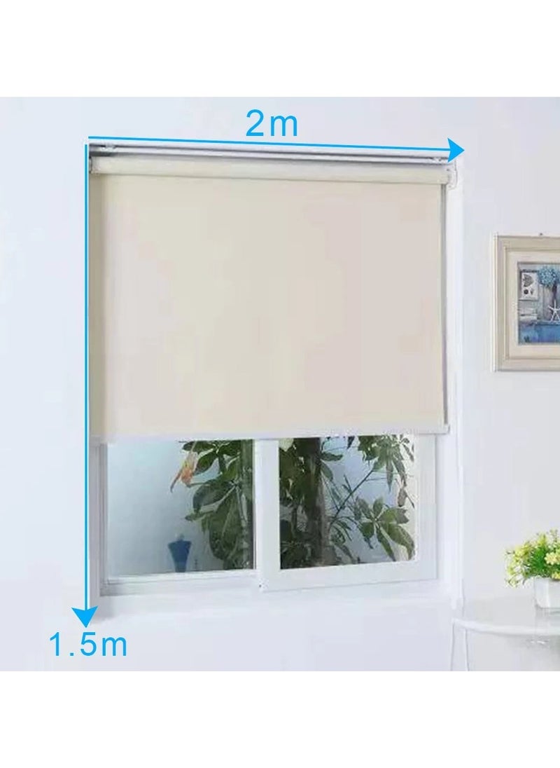 AROAQ - Tuya Zigbee Or Wifi Smart Curtains No Drill Blind Driver Battery Motor Roller Blinds For  25mm Tubular Window With 1x Solar Panel - Image 1
