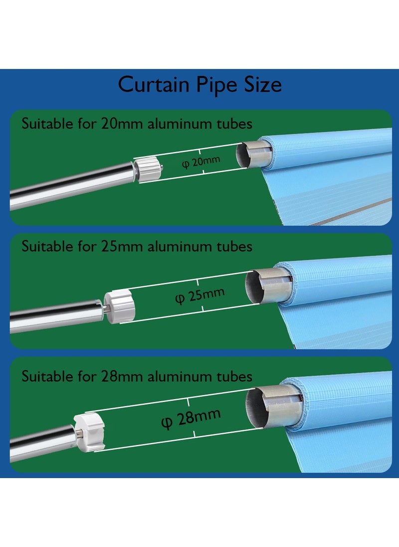 AROAQ - Tuya Zigbee Or Wifi Smart Curtains No Drill Blind Driver Battery Motor Roller Blinds For  25mm Tubular Window With 1x Solar Panel - Image 1