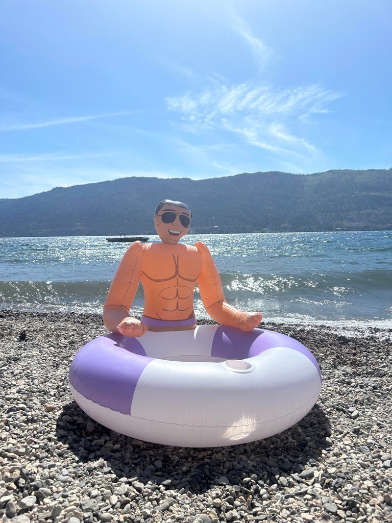 NPW Pool Float Drinking Buddies | Fun Pool Float for Parties and Relaxing | Inflatable Pool Hunk Ring - Pool Floats for Adults | Lavender - Image 5