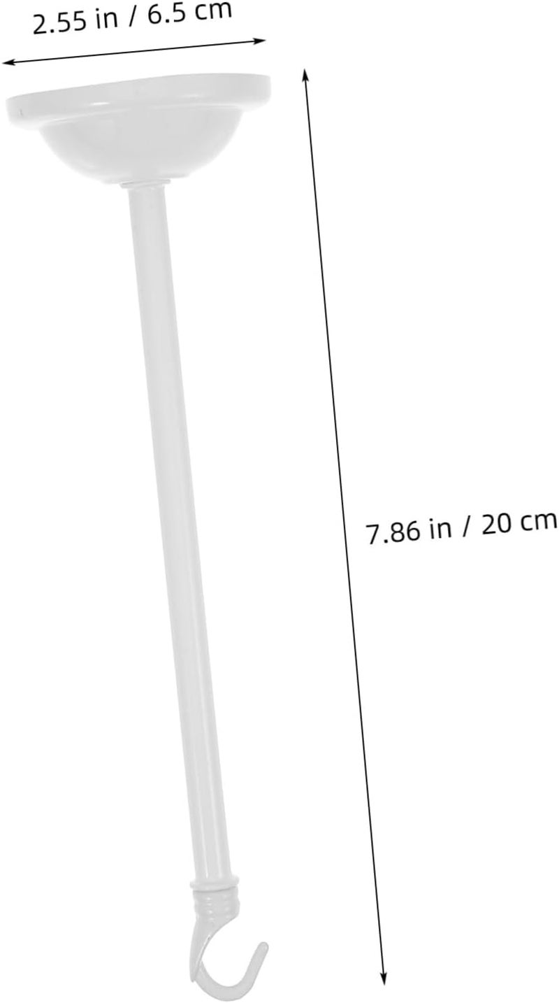 2pcs Emergency Light Extension Pole for Exit Sign Hanging Stem for Evacuation Sign Lamps Compact Safety Lighting Fixture Sturdy Construction Iron Rod Hook - Image 2
