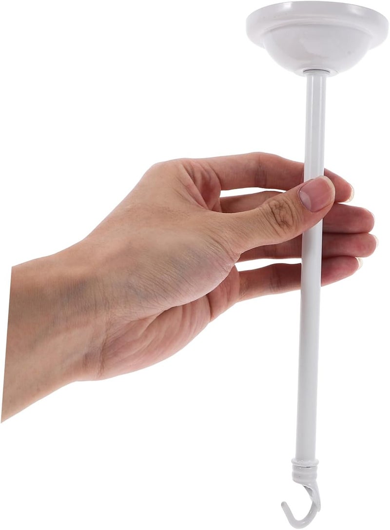 2pcs Emergency Light Extension Pole for Exit Sign Hanging Stem for Evacuation Sign Lamps Compact Safety Lighting Fixture Sturdy Construction Iron Rod Hook - Image 3