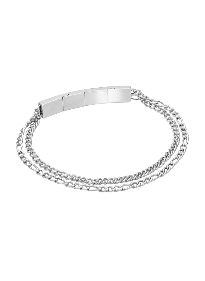 CERRUTI 1881 Guido Stainless Steel Double Chain Bracelet for Men