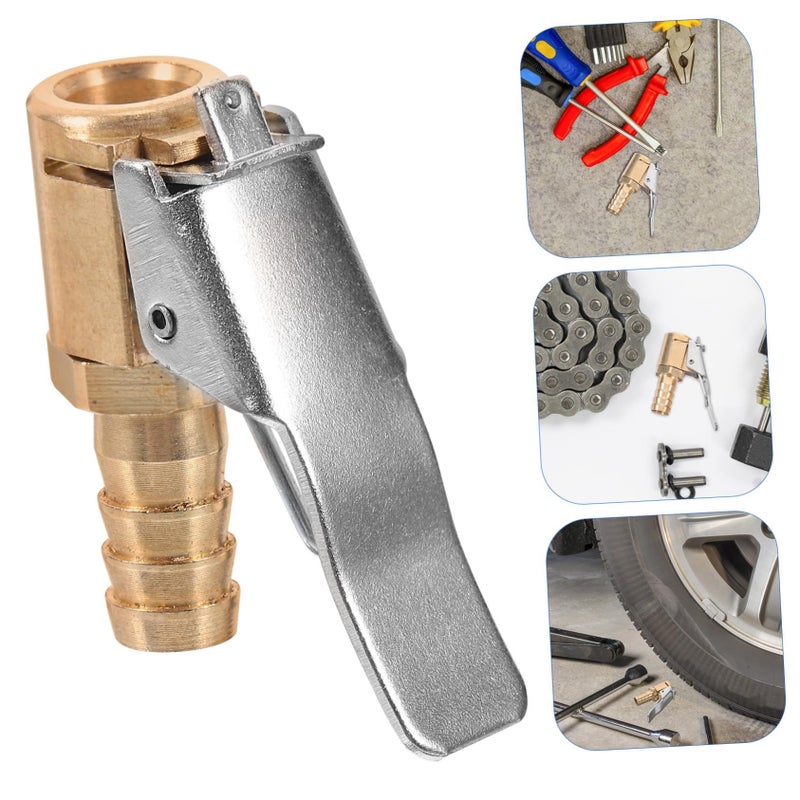 Locking Clip Air Chuck Quick Connect Tire Inflator Tool For Cars Trucks Motorcycles - Image 5