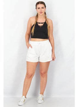 Splendid Women Solid Basic Short, White  - Image 2