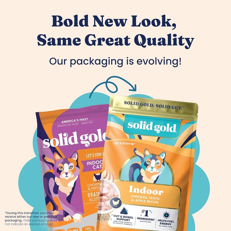 Solid Gold Cat Dry Food Grain Free Chicken Lentil Apple Recipe Adult Indoor - 1.36 Kg - Image 4