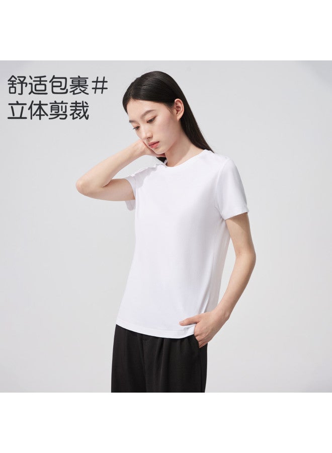 MIIOW Autumn Women'S Short-Sleeved Base Layer Skin-Friendly T-Shirt, Versatile Solid Color Women'S Tee - Image 5