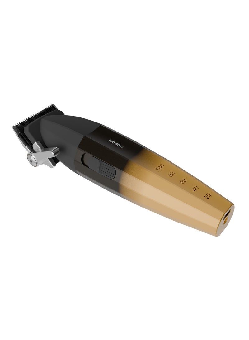 GREEN LION Edge Pro Hair Clipper with 180 Minutes Runtime & 6 Guide Combs / 9100 RPM Motor / Ergonomic Design / Type-C Charging / Battery Indicator / Adjustable Taper Lever / Powder Metallurgy & Ceramic Blade - Gold Black - Image 3
