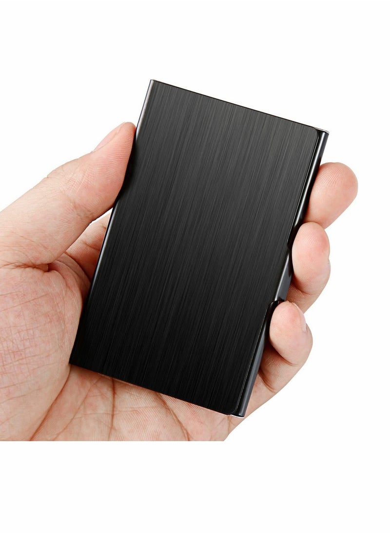 KASTWAVE Business Card Case Business Card Holder for Men and Women Pocket Metal Card Case Fashion Professional Stainless Steel Card Holders Purse Name Card Holder Buckle Style Shut Best Gift for Family  - Image 1