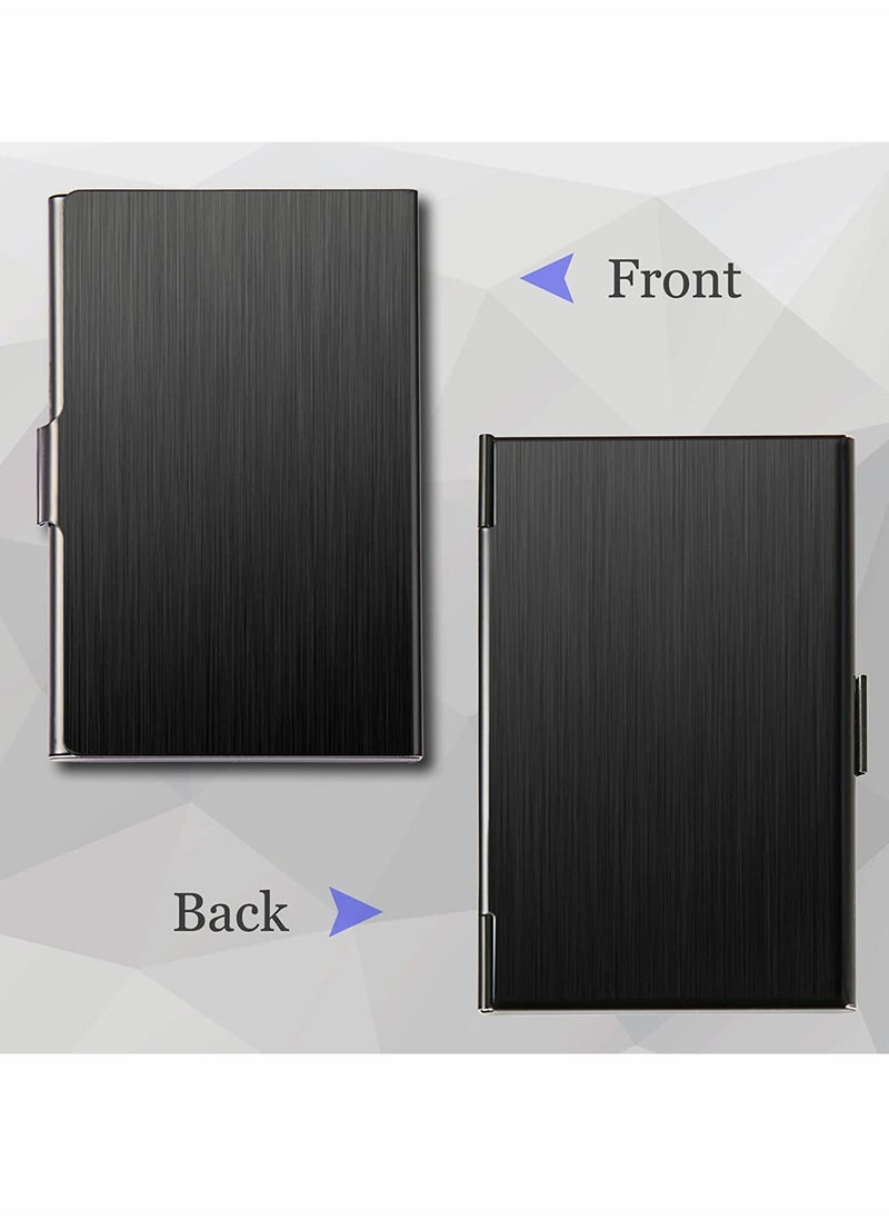 KASTWAVE Business Card Case Business Card Holder for Men and Women Pocket Metal Card Case Fashion Professional Stainless Steel Card Holders Purse Name Card Holder Buckle Style Shut Best Gift for Family  - Image 5