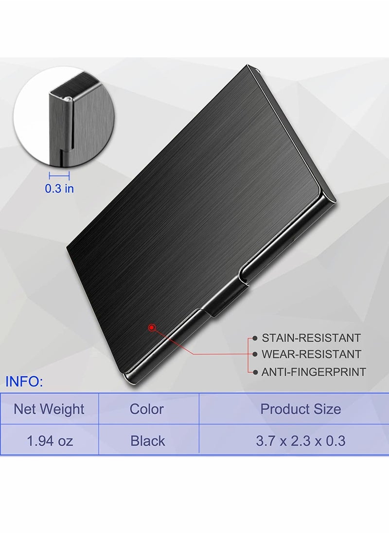 KASTWAVE - Business Card Case Business Card Holder for Men and Women Pocket Metal Card Case Fashion Professional Stainless Steel Card Holders Purse Name Card Holder Buckle Style Shut Best Gift for Family - Image 1