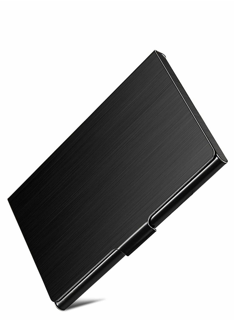 KASTWAVE - Business Card Case Business Card Holder for Men and Women Pocket Metal Card Case Fashion Professional Stainless Steel Card Holders Purse Name Card Holder Buckle Style Shut Best Gift for Family - Image 1