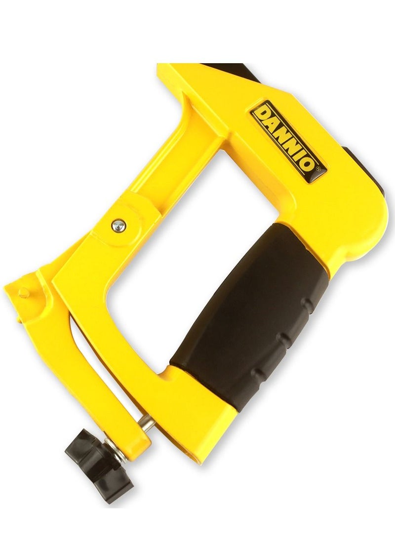 Dannio 506/ High Tension Industrial Hacksaw Frames Hold Blade At Up To 32000 p.s.i Yellow 30 x 12cm  - Image 3