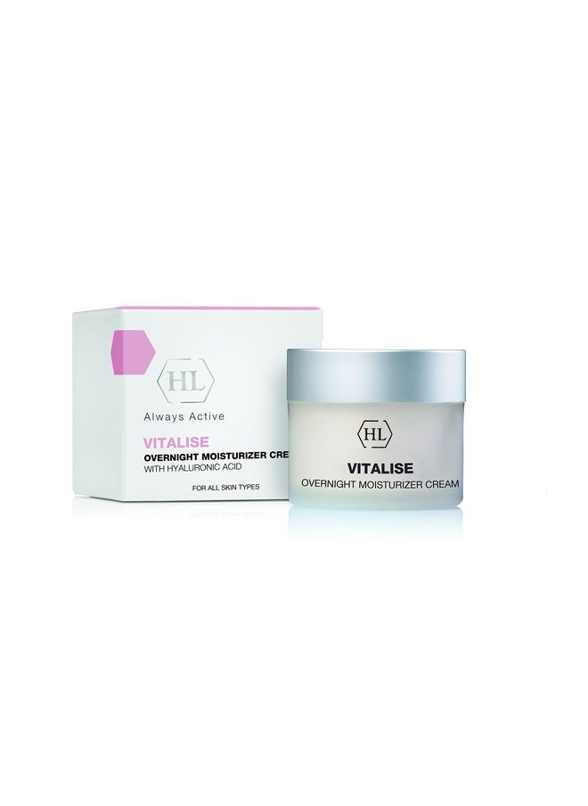 HL ALWAYS ACTIVE Hl Holy Land Cosmetics Vitalise Overnight Moisturizer Cream With Hyaluronic Acid Stimulates Natural Repair Processes & Restores Suppleness 1.7 Fl.Oz  - Image 1