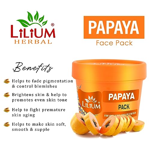 Lilium Papaya Facial Kit 400g, Deep Cleansing, Exfoliation, Skin Brightening, Moisturization, Anti-Aging, Glowing Skin, Improved Texture, Hydration, Even Tone, Cruelty & Paraben Free - Image 5