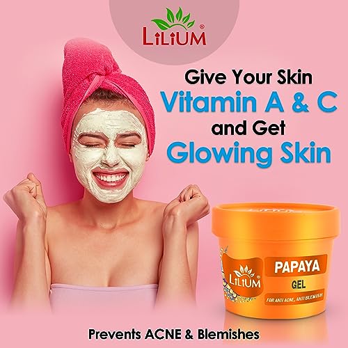 Lilium Papaya Facial Kit 400g, Deep Cleansing, Exfoliation, Skin Brightening, Moisturization, Anti-Aging, Glowing Skin, Improved Texture, Hydration, Even Tone, Cruelty & Paraben Free - Image 3